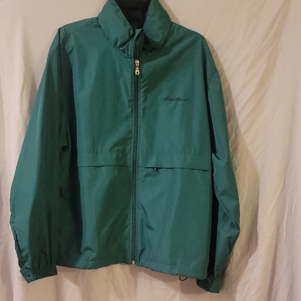Eddie Bauer Forest Green Full-Zip Windbreaker